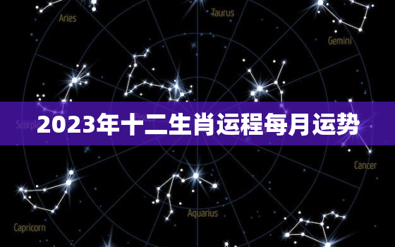 2023年十二生肖运程每月运势，2023十二生肖每月运势生肖运势详解