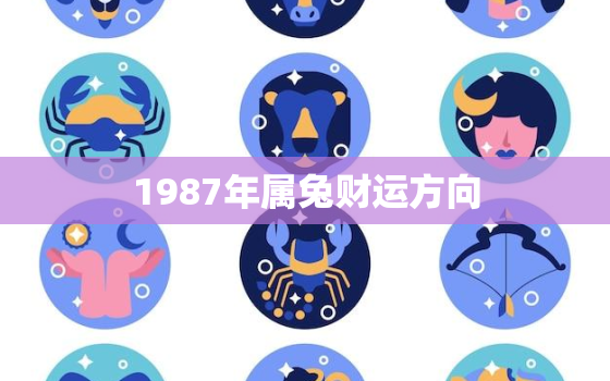 1987年属兔财运方向，1987年属兔财运方向如何