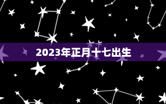 2023年正月十七出生，2023年正月初七是几月几号