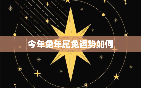 今年兔年属兔运势如何，今年属兔的人运气如何