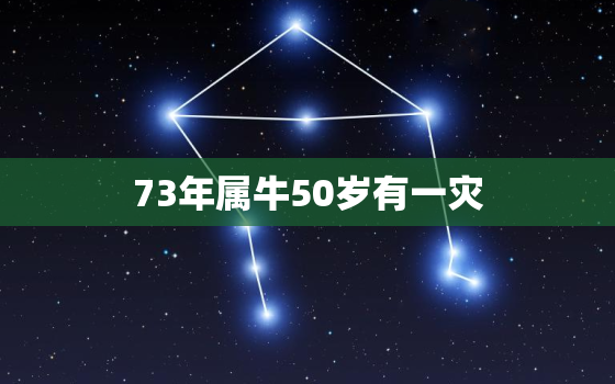 73年属牛50岁有一灾，73年属牛男50岁有一灾