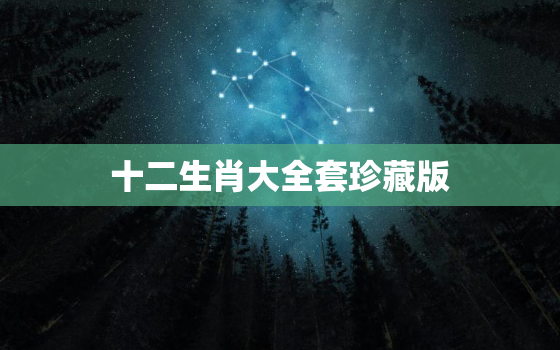 十二生肖大全套珍藏版，十二生肖大合集