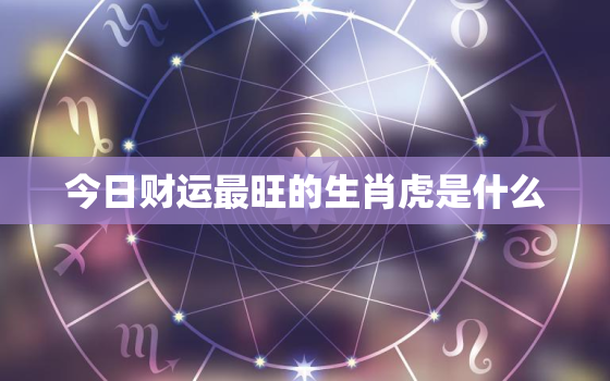 今日财运最旺的生肖虎是什么，今日财运属相