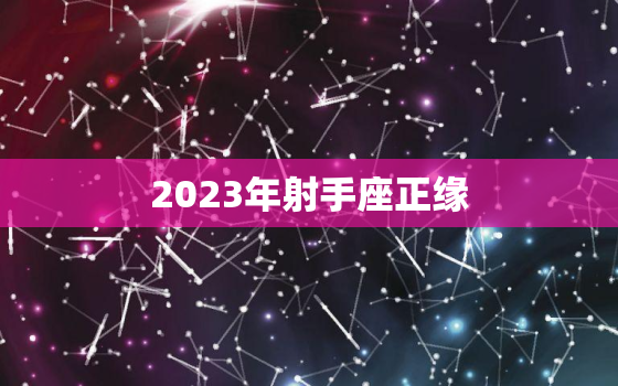 2023年射手座正缘，2023年射手座正缘和孽缘