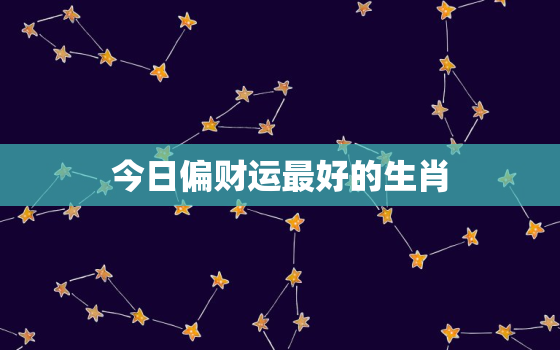 今日偏财运最好的生肖，今日偏财运最好的生肖2023 2.22