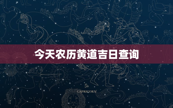 今天农历黄道吉日查询，今日农历黄道吉日查询