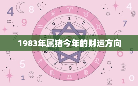 1983年属猪今年的财运方向，83年属猪的人今年财运