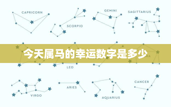 今天属马的幸运数字是多少，属马人今天幸运数字