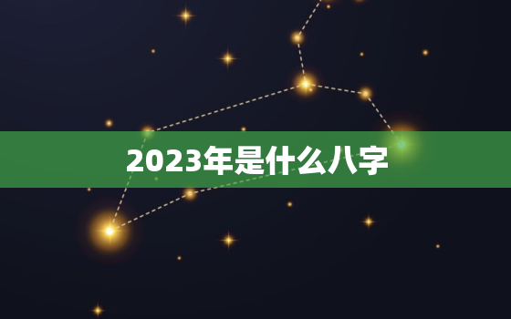 2023年是什么八字，2023年是什么命格