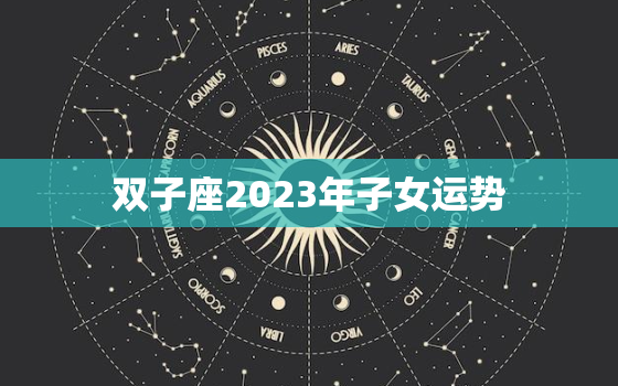 双子座2023年子女运势，双子座运势2023年运势详解