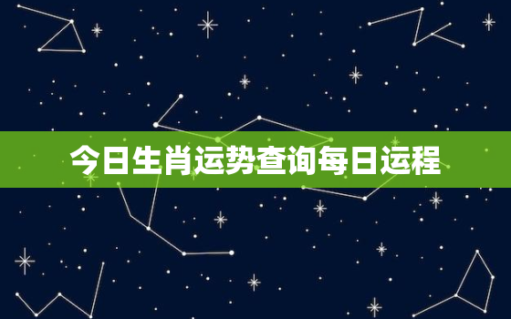 今日生肖运势查询每日运程，今日生肖运势查询每日运程