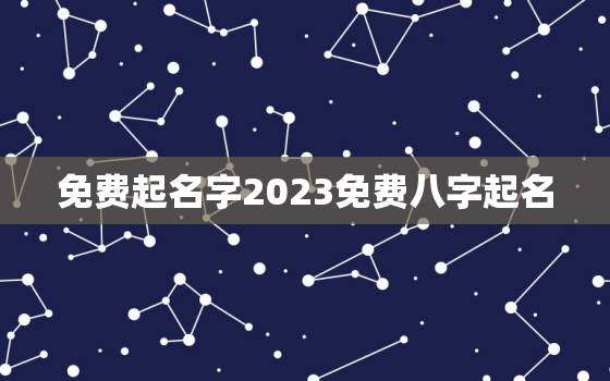 免费起名字2023免费八字起名，起名字2023免费八字起名虎