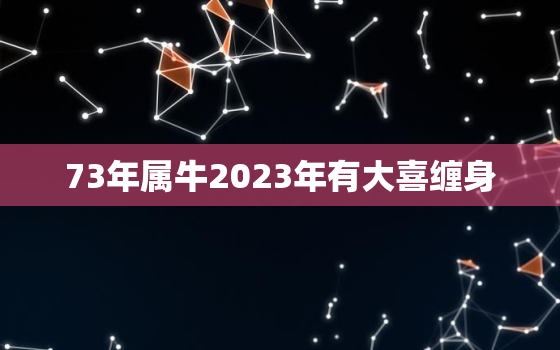 73年属牛2023年有大喜缠身，73年属牛50岁有一灾