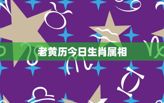 老黄历今日生肖属相，日历老黄历今日属相