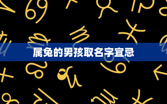 属兔的男孩取名字宜忌，属兔的男孩取名字宜忌五行