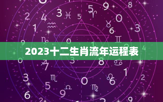 2023十二生肖流年运程表，2023年流年运程