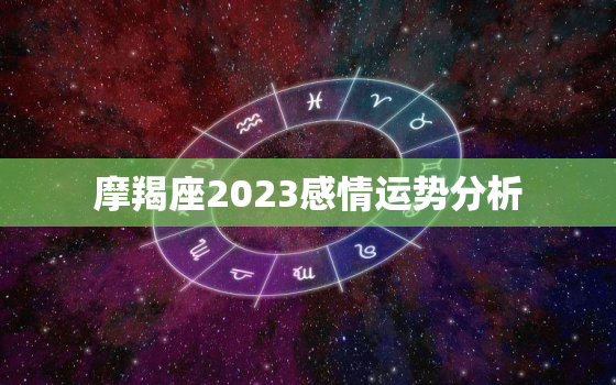 摩羯座2023感情运势分析，摩羯座2023感情运势分析男