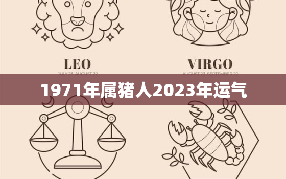 1971年属猪人2023年运气，1971年属猪人2023年运势及运程