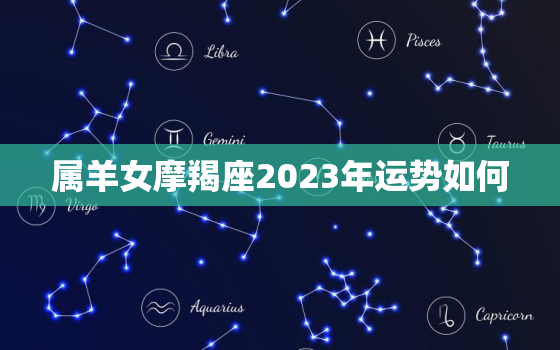 属羊女摩羯座2023年运势如何，属羊摩羯座女生真正的性格