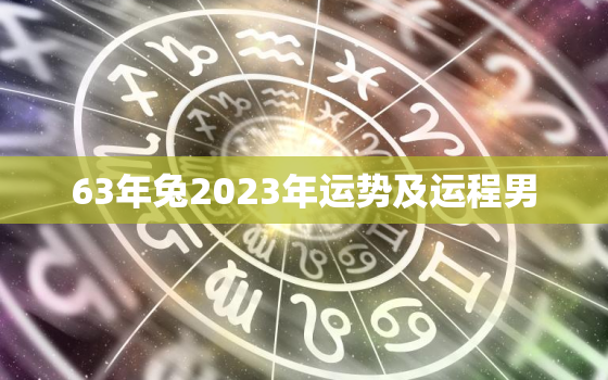 63年兔2023年运势及运程男，63年属兔60岁有一劫2023年