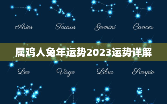 属鸡人兔年运势2023运势详解，属鸡人兔年运势2022