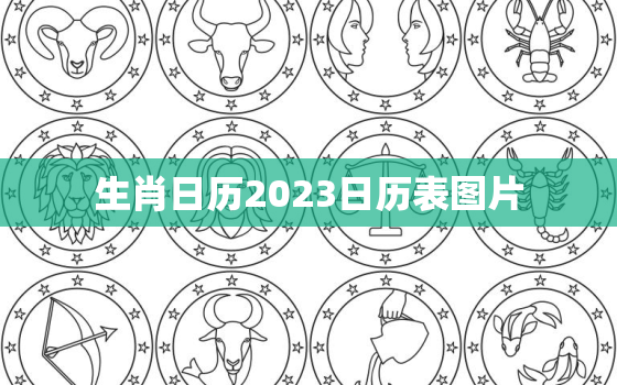 生肖日历2023日历表图片，日历表2023日历全年黄道吉日