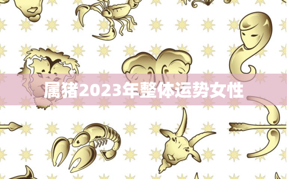 属猪2023年整体运势女性，属猪人2023年全年运势 女性