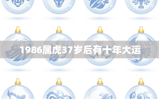 1986属虎37岁后有十年大运，1986属虎37岁后有十年大运用微信网名