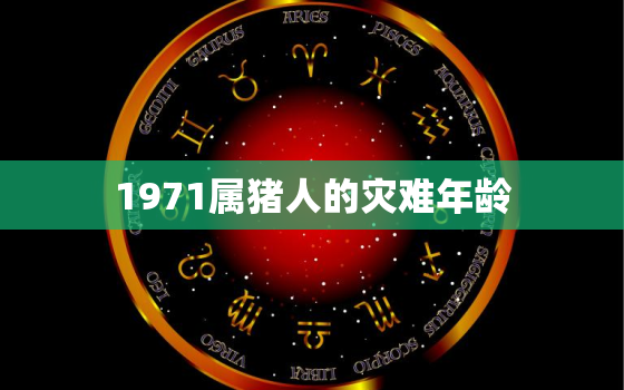 1971属猪人的灾难年龄，2023年猪几月开始转运