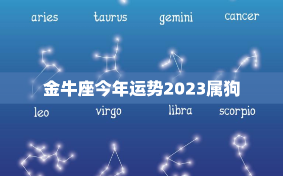 金牛座今年运势2023属狗，金牛座今年运势2023属狗男