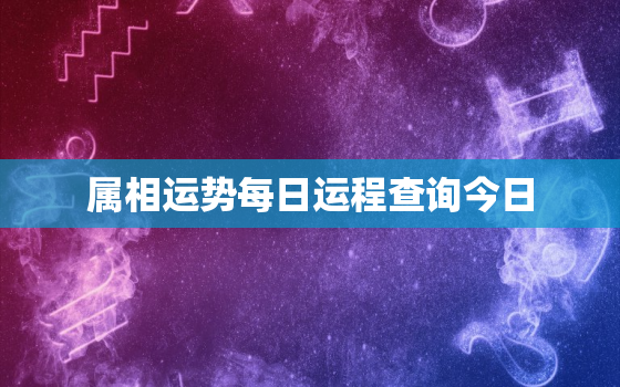 属相运势每日运程查询今日，属相的每日运气