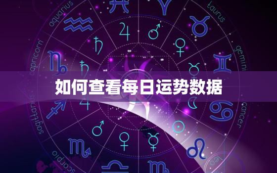 如何查看每日运势数据，可以查看每日运势的app