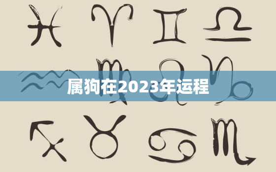 属狗在2023年运程，属狗2023年运程麦玲玲