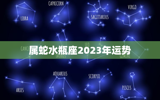 属蛇水瓶座2023年运势，2023年属蛇水瓶座