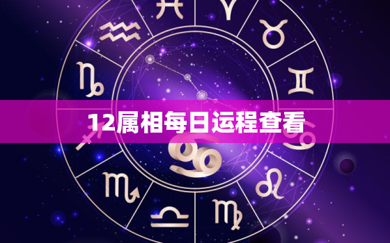 12属相每日运程查看，12生肖每日运气