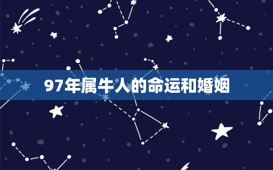 97年属牛人的命运和婚姻，97年属牛的一生婚姻状况