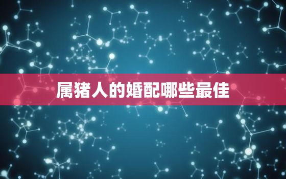 属猪人的婚配哪些最佳，属猪人最佳婚配属相