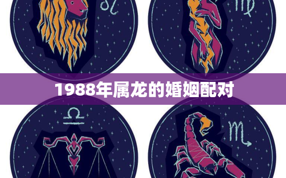 1988年属龙的婚姻配对，1987年属兔的婚姻配对