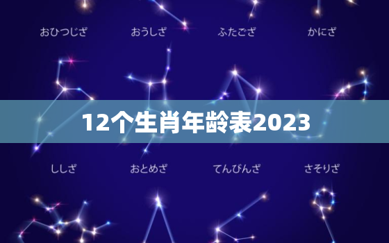 12个生肖年龄表2023，12属相年龄对照表