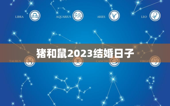 猪和鼠2023结婚日子，猪和鼠2023年结婚