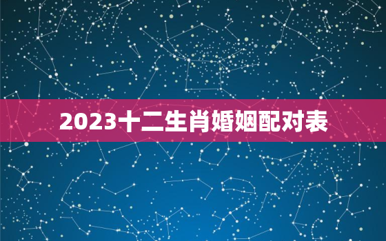 2023十二生肖婚姻配对表，十二生肖排序2023属什么