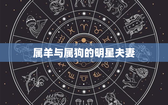 属羊与属狗的明星夫妻，属羊与属狗的明星夫妻是谁