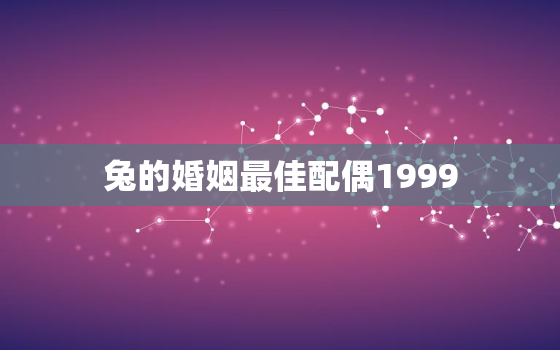 兔的婚姻最佳配偶1999，1999年的最佳配偶属相