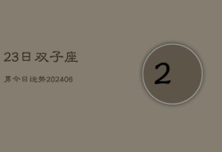 23日双子座男今日运势(6月15日)